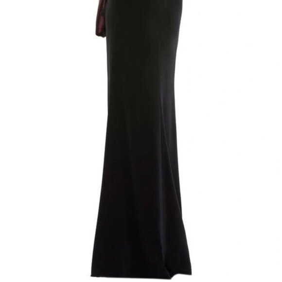 Mac Duggal Black Plum Burgundy Two-Tone Strapless Gown - Picture 4 of 5